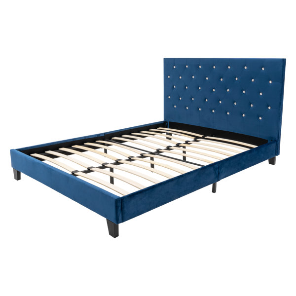 House of Hampton® Dontravious Wood Queen Bed Frame with Upholstered